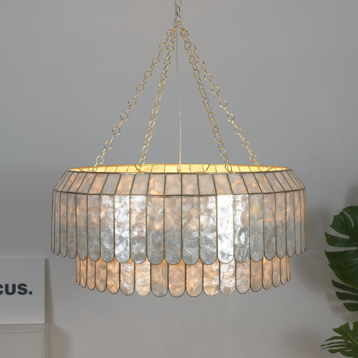 Holz Goudschelp Metaal Aurelia Kroonluchter