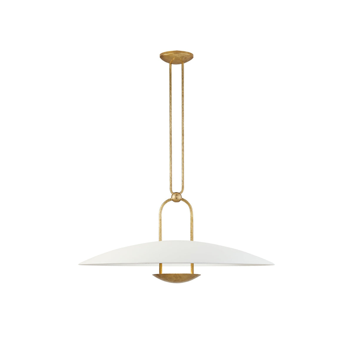 Orialette hanglamp van messing met goudkleurige afwerking