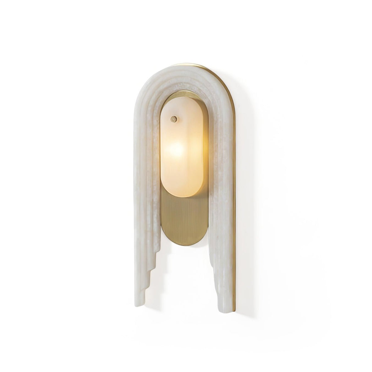 Sytalion Arch goudkleurige afwerking albasten wandlamp