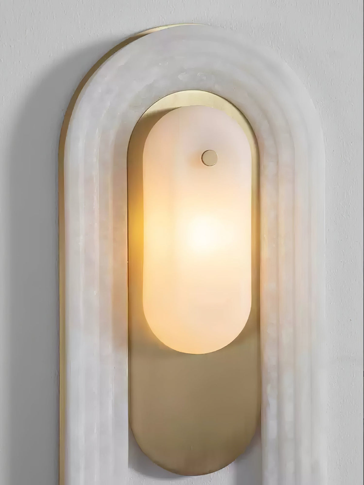Sytalion Arch goudkleurige afwerking albasten wandlamp