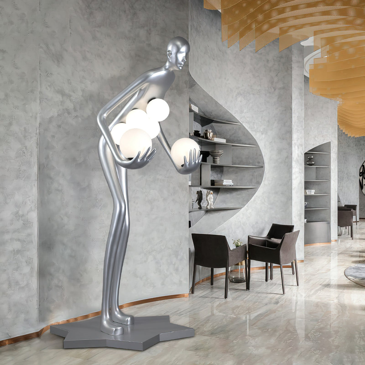 Silvaris sculpturale vloerlamp