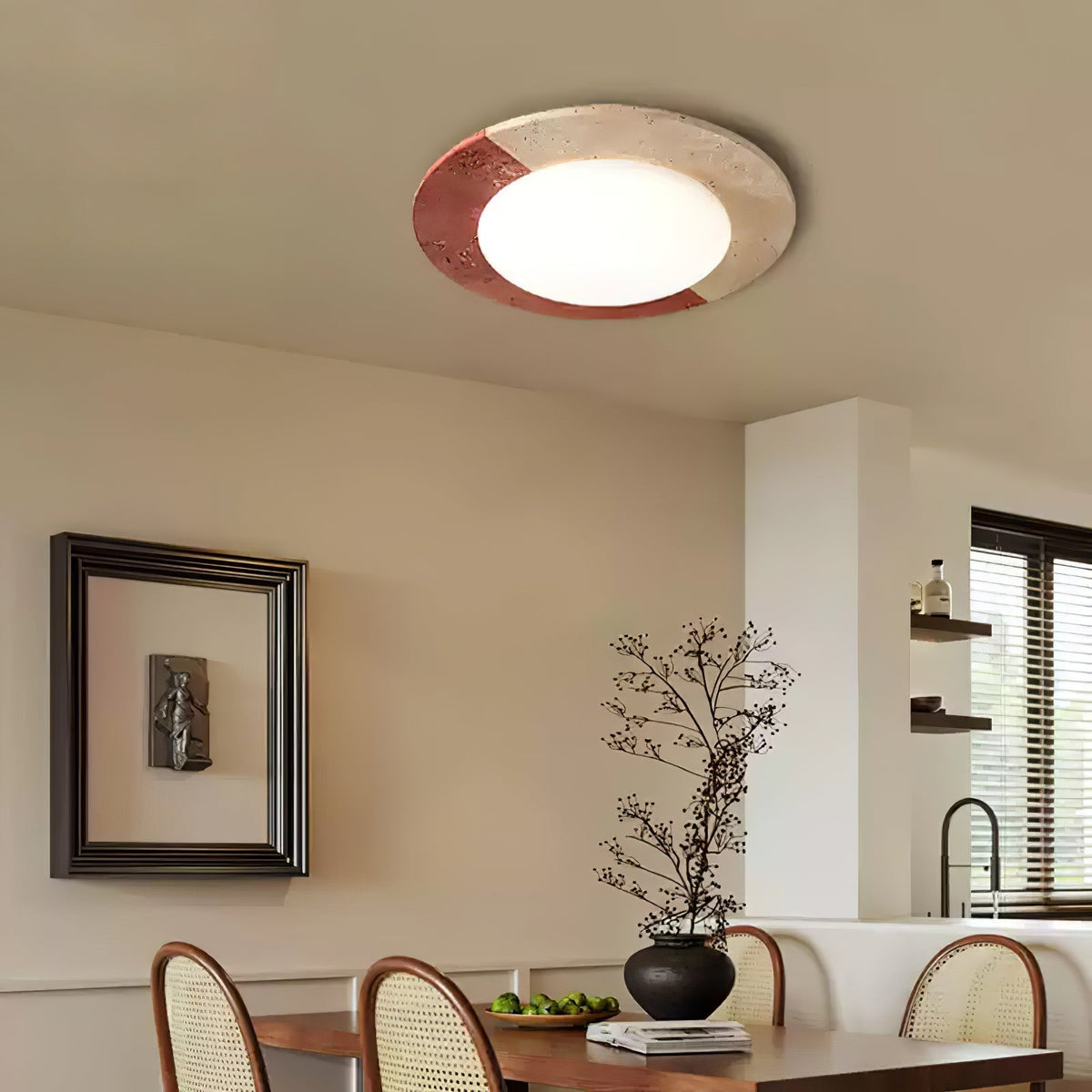Zeraeos travertin plafondlamp