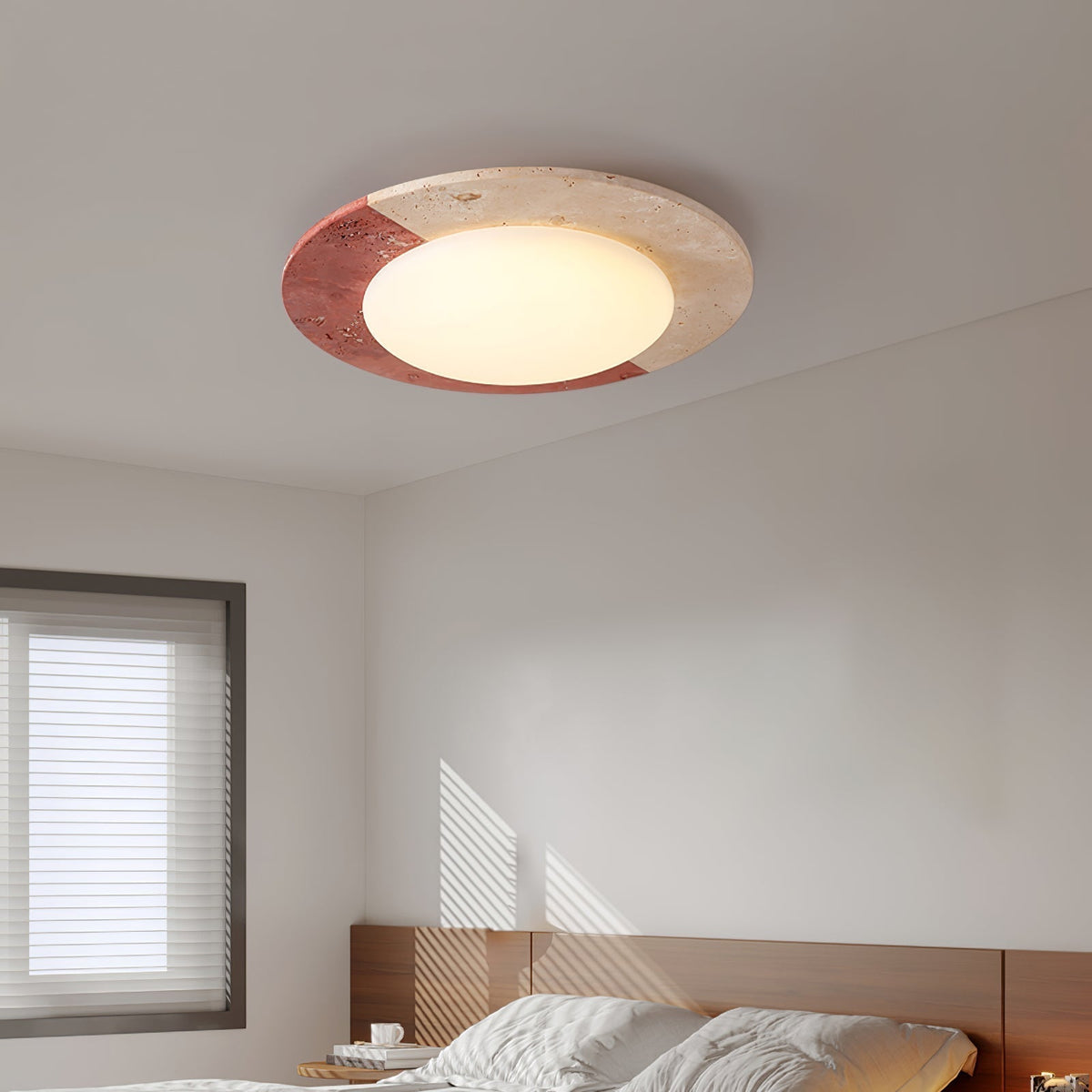 Zeraeos travertin plafondlamp