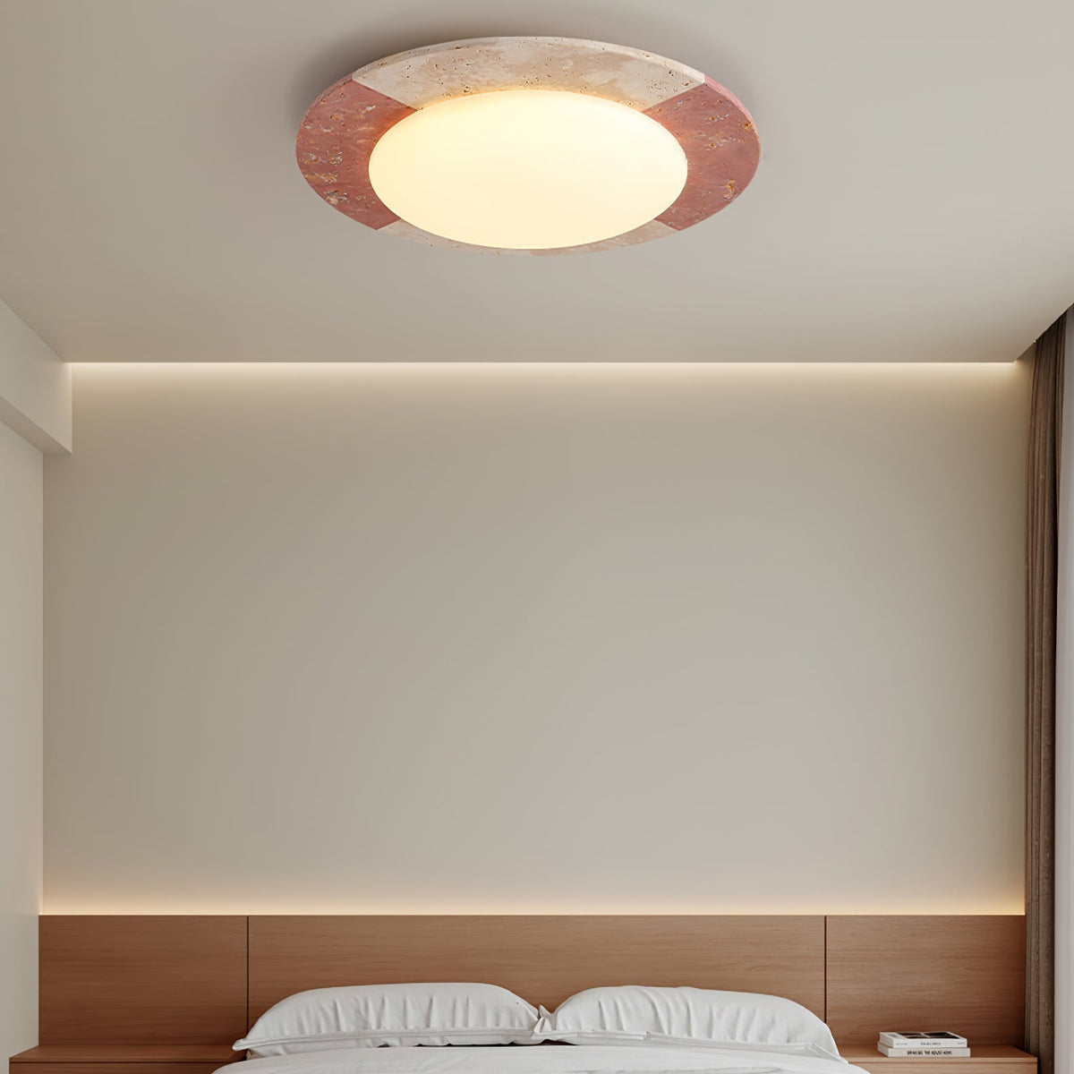 Zeraeos travertin plafondlamp