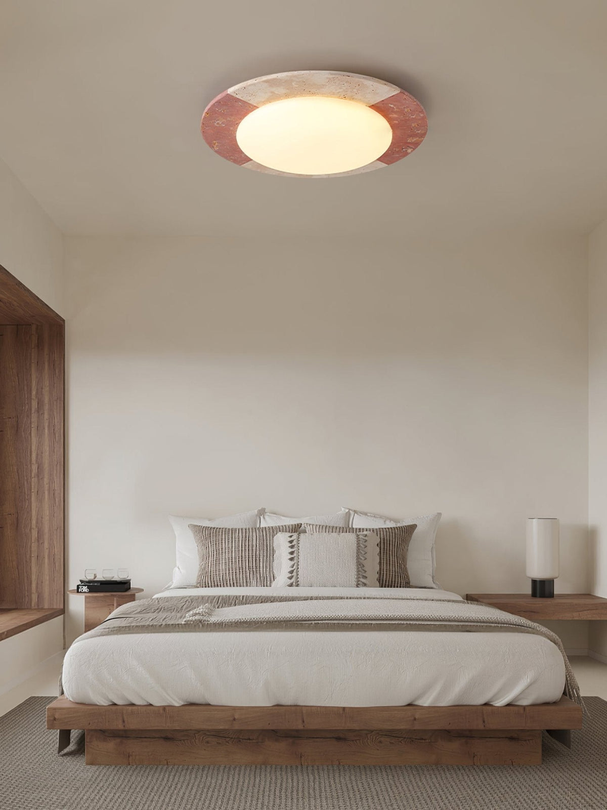 Zeraeos travertin plafondlamp