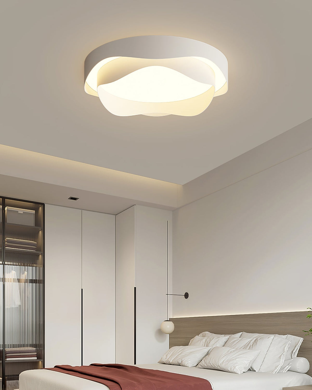 Elaisise plafondlamp Wit voor woonkamer
