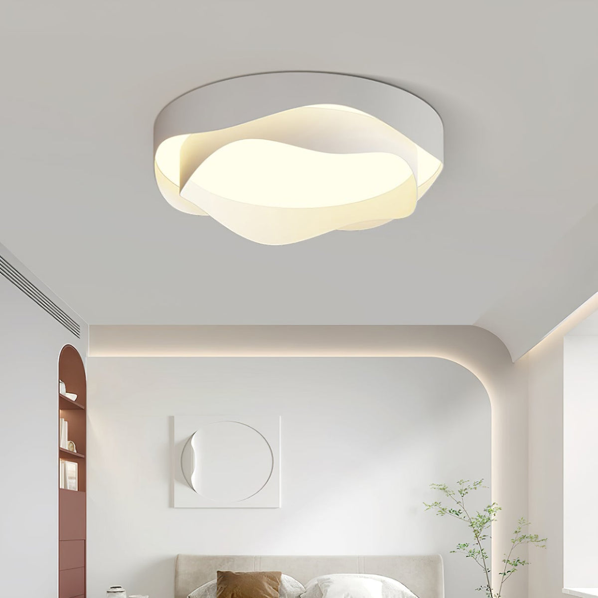 Elaisise plafondlamp Wit voor woonkamer