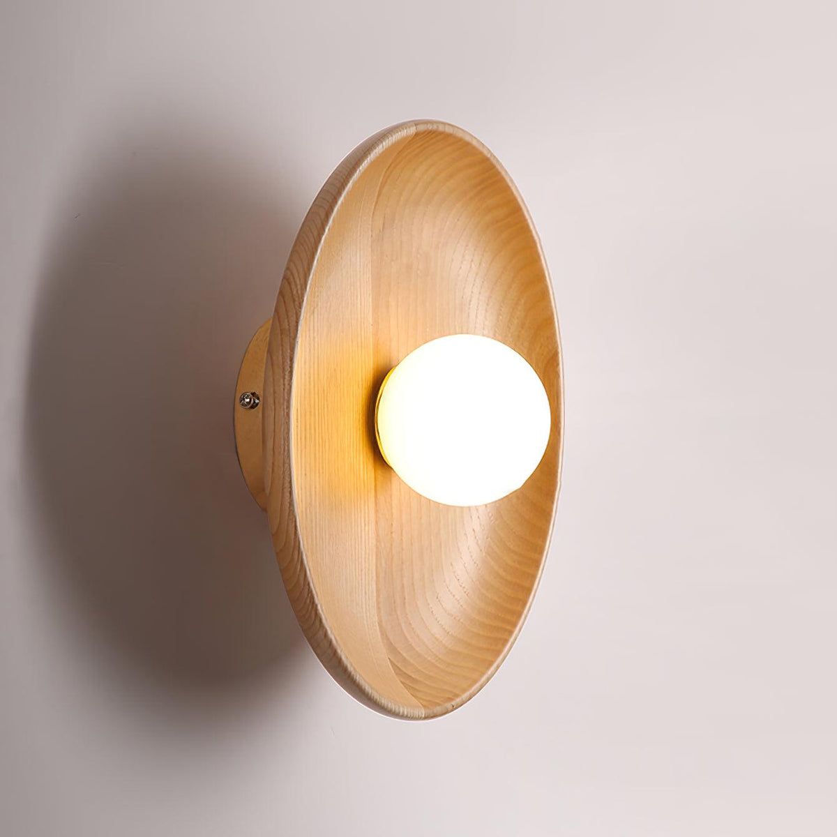 Sirixa moderne minimalistische wandlamp van glas en hout