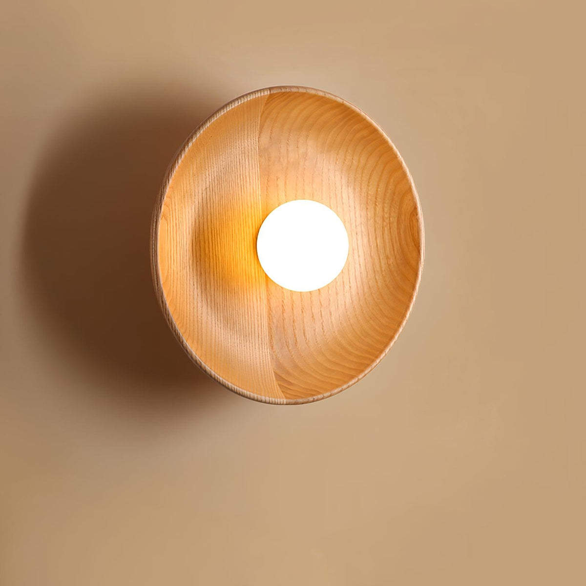 Sirixa moderne minimalistische wandlamp van glas en hout