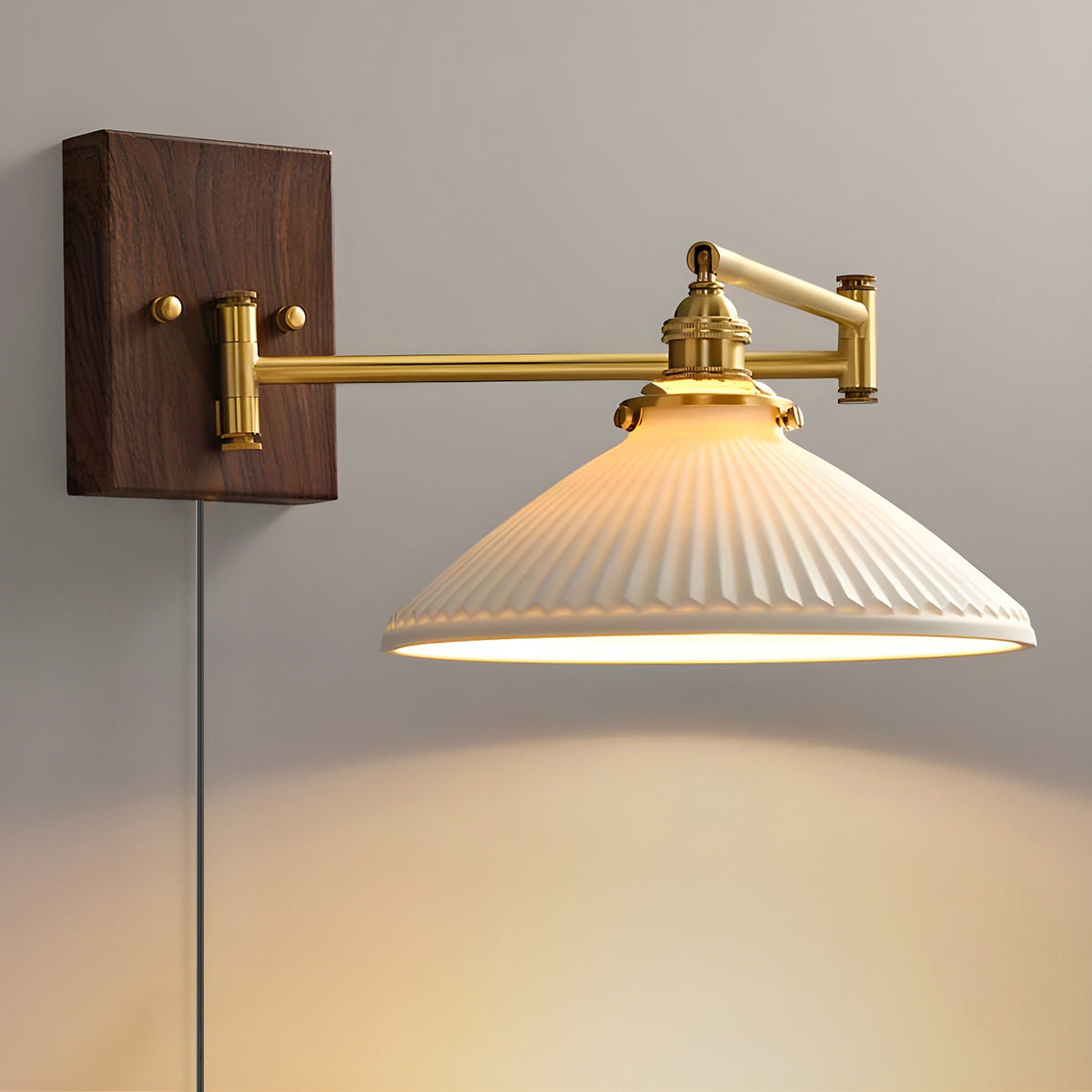 Keramische Geometry met stekker wandlamp