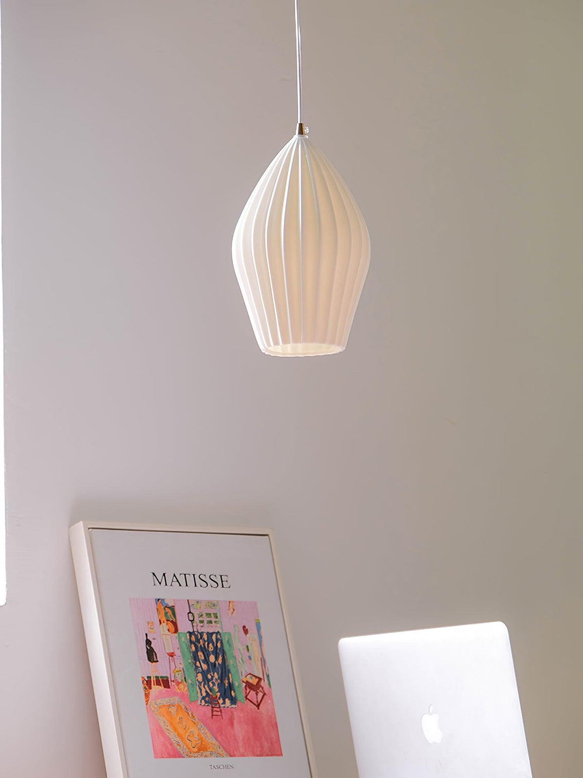Virove hanglamp keramisch ribstructuur elegant