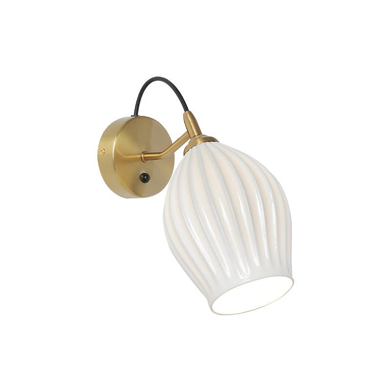 Zotalisra moderne minimalistische geribbelde wandlamp van keramiek