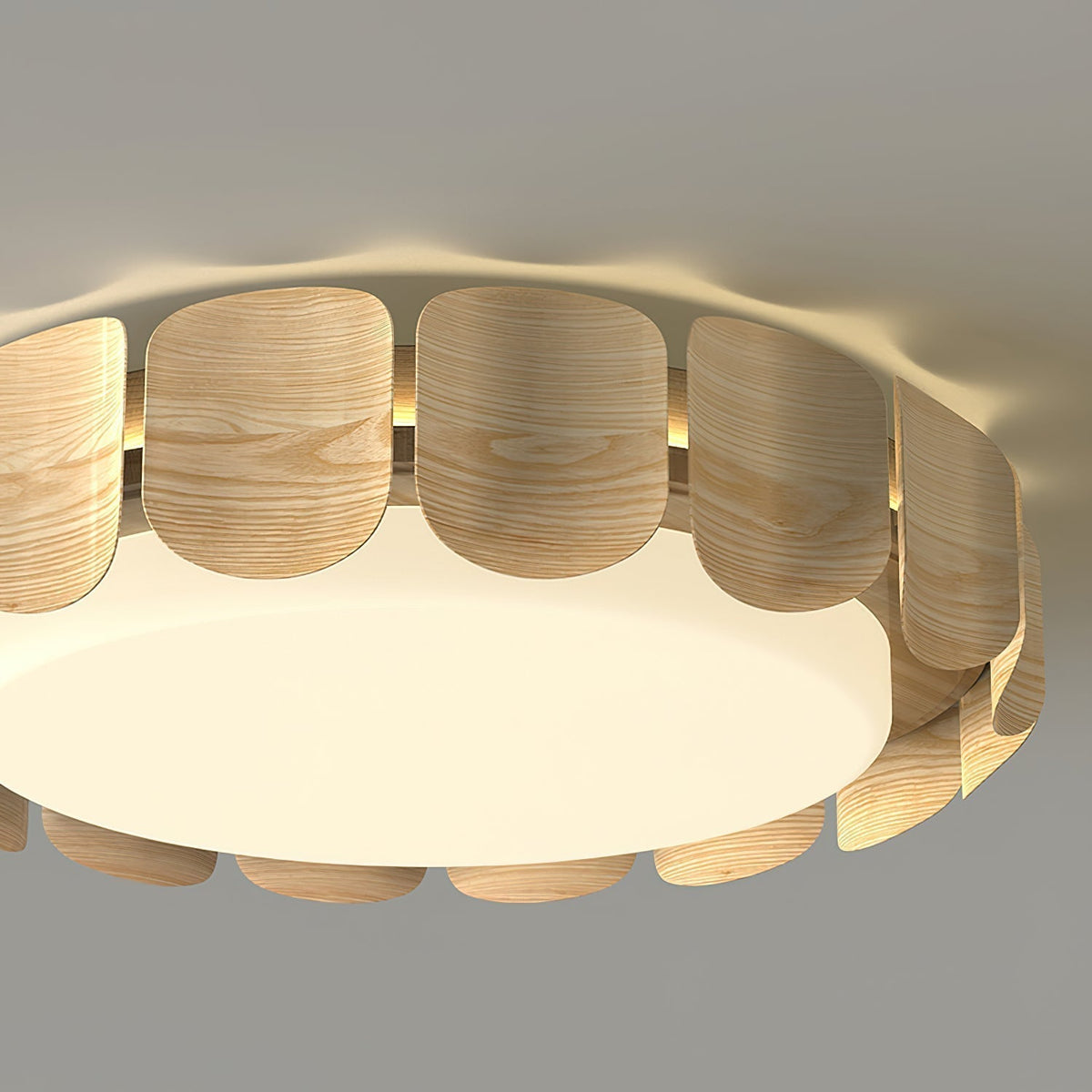 Ardura walnoothout plafondlamp met LED