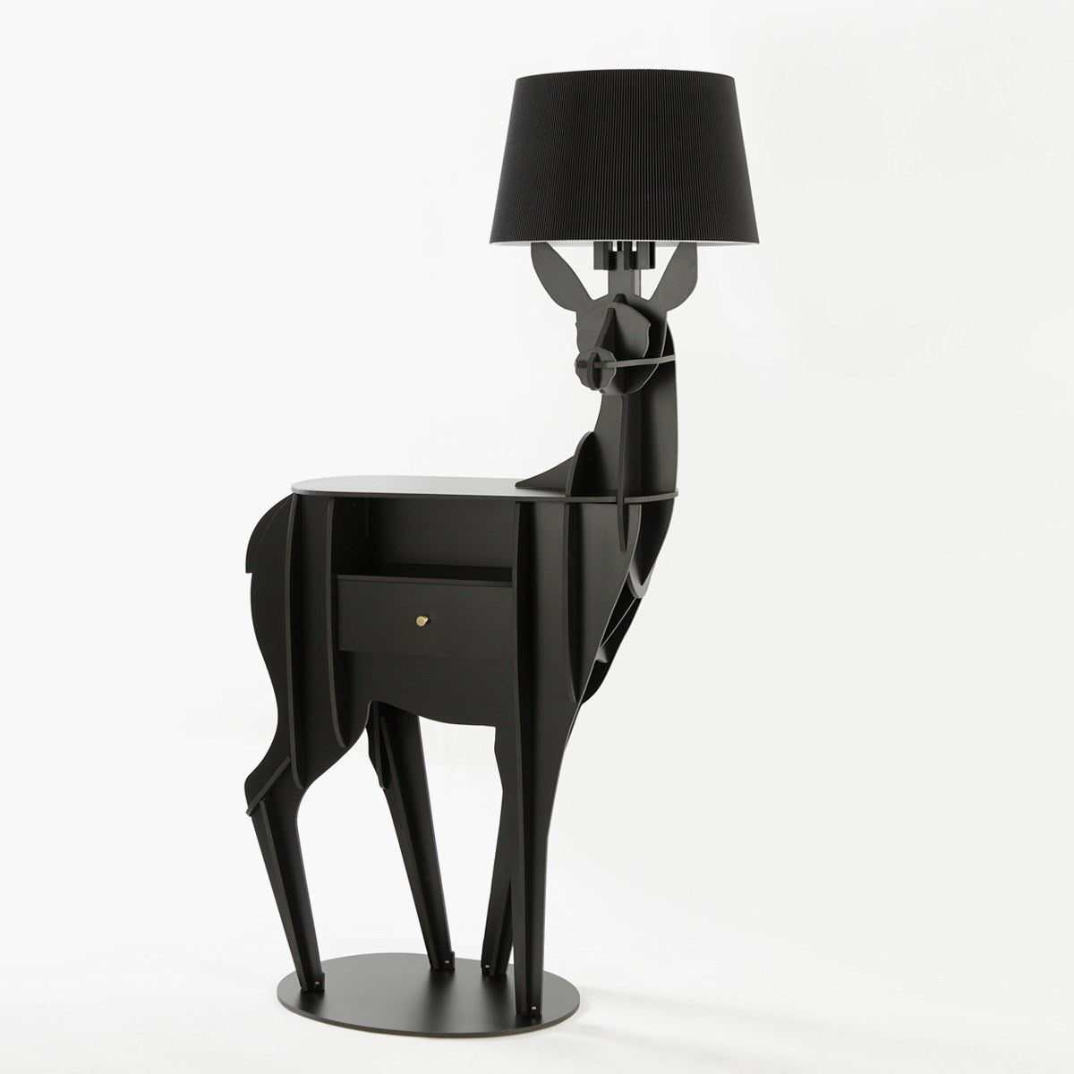 Cervus vloerlamp met diepe kap