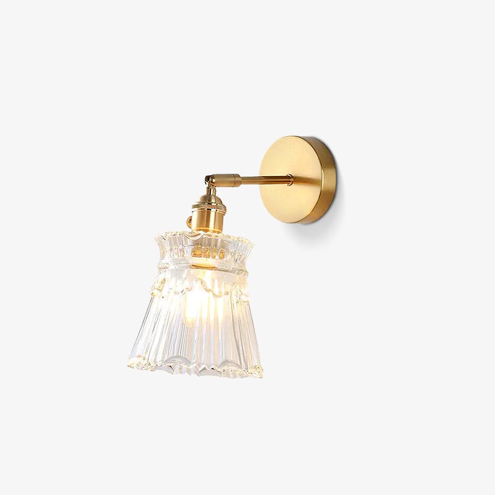 Foski wandlamp met uitlopend kristallen kap in klassieke stijl