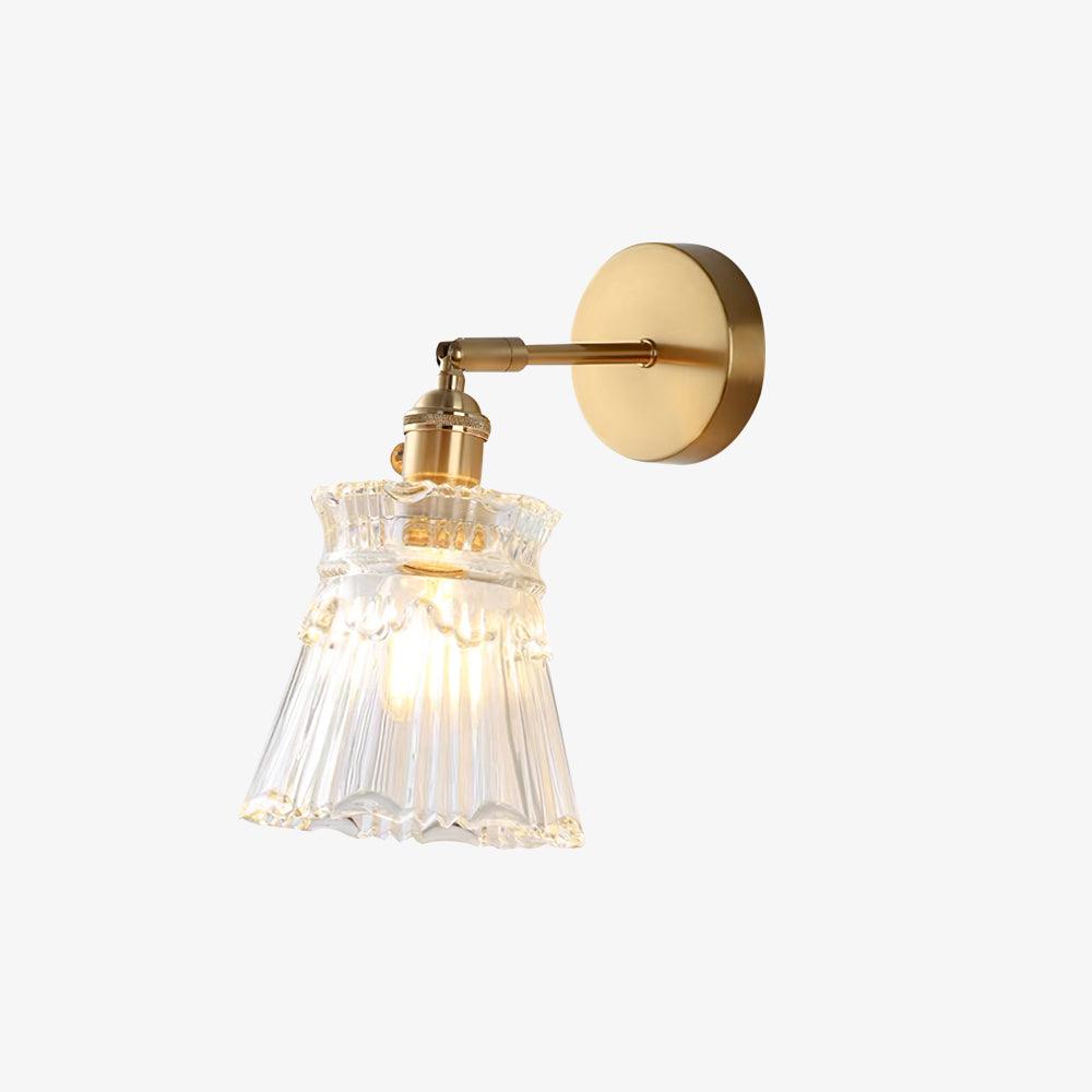 Foski wandlamp met uitlopend kristallen kap in klassieke stijl