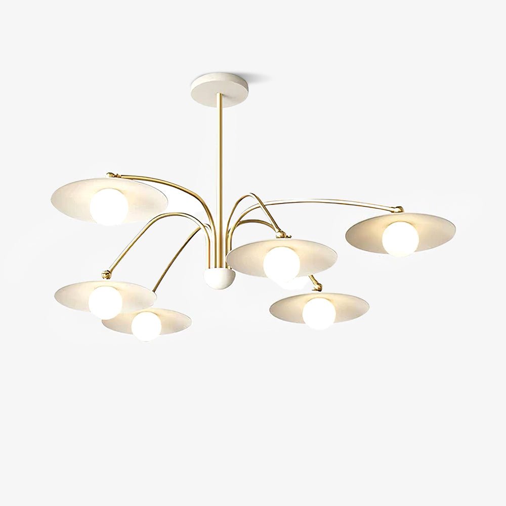 Lark kroonluchter met art deco-geïnspireerde paddenstoel