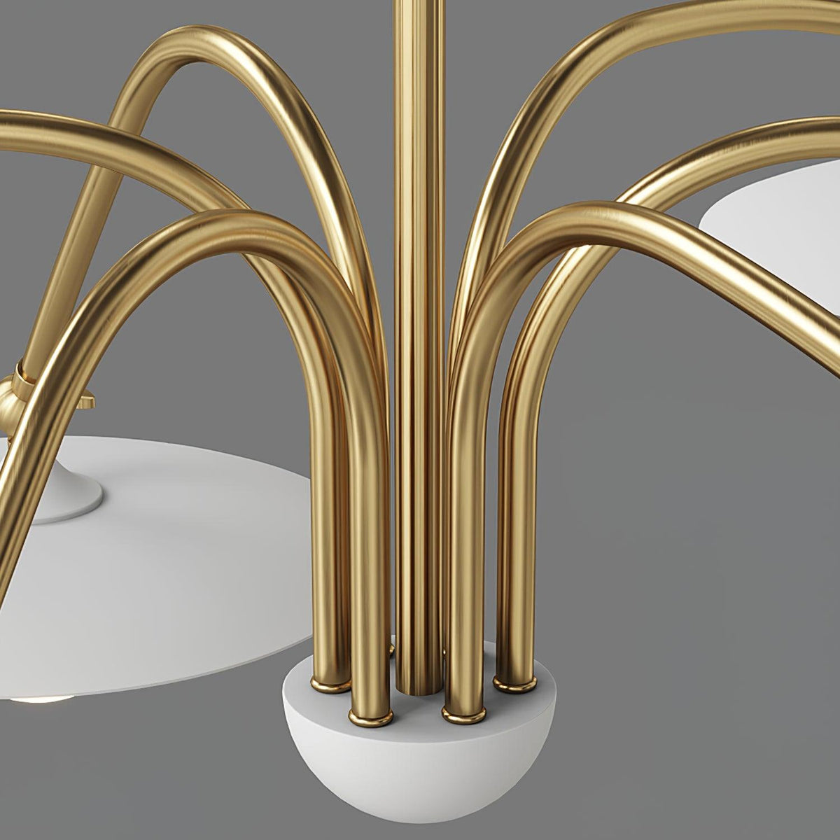 Lark kroonluchter met art deco-geïnspireerde paddenstoel