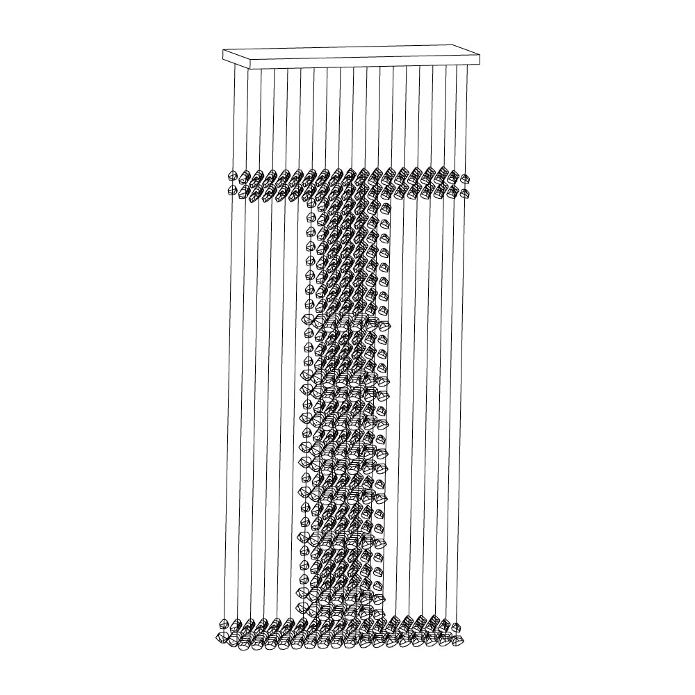 Seliian Koolsteen sculpturale kroonluchter met letters G tot L