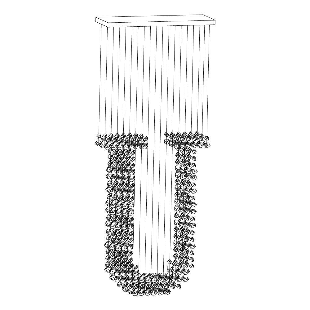 Selorella Koolsteensculpturale Kroonluchter met Letter S tot Z