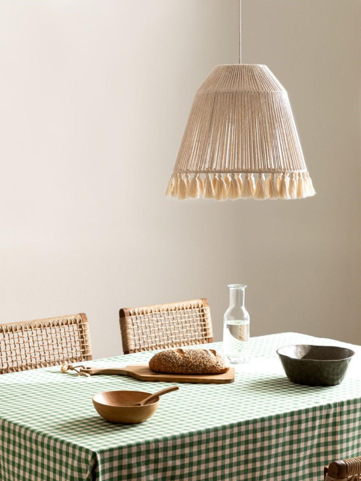 Hlugan traditionele hanglamp met touw en bloemblaadjes
