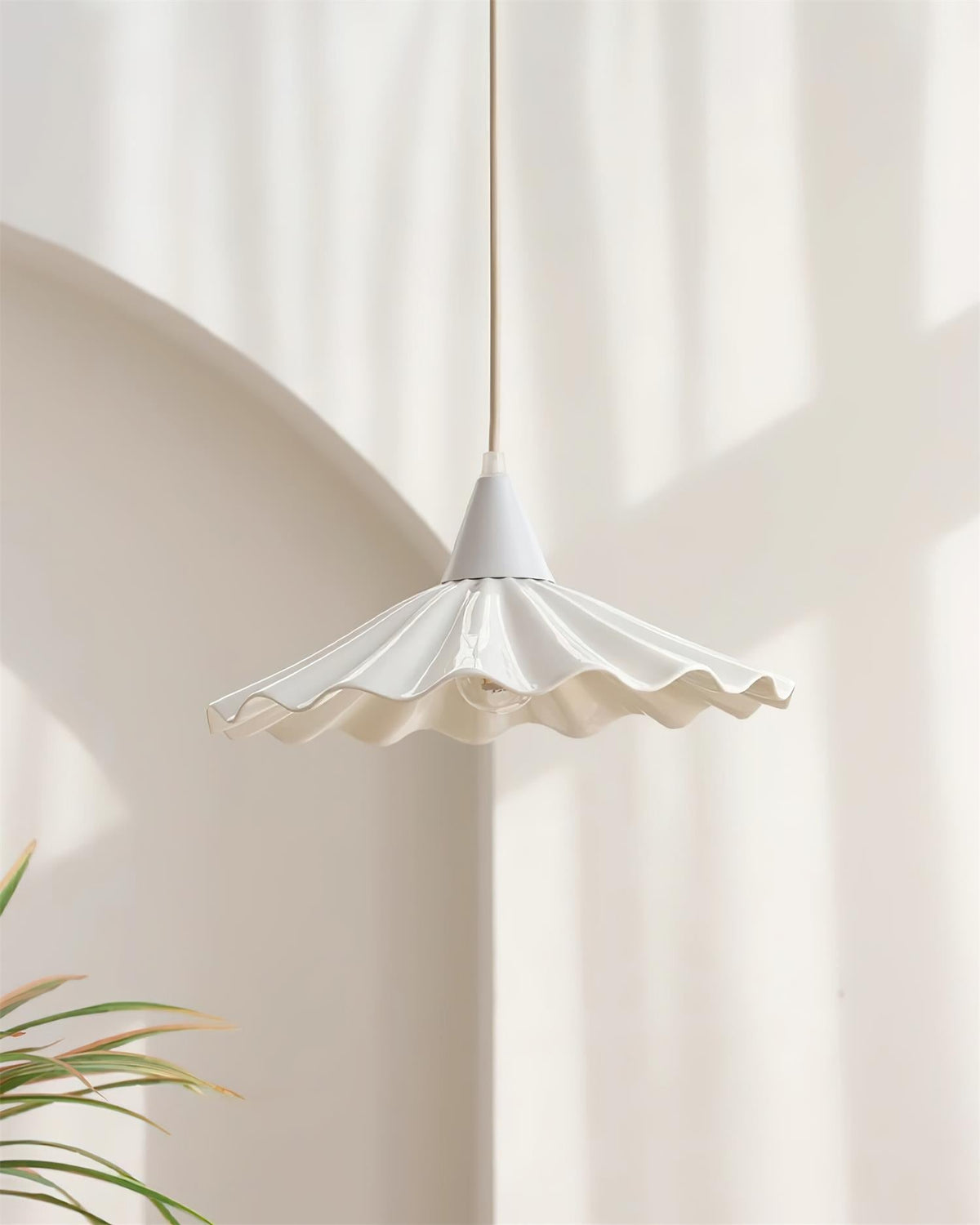 Zavo Witte Keramische hanglamp