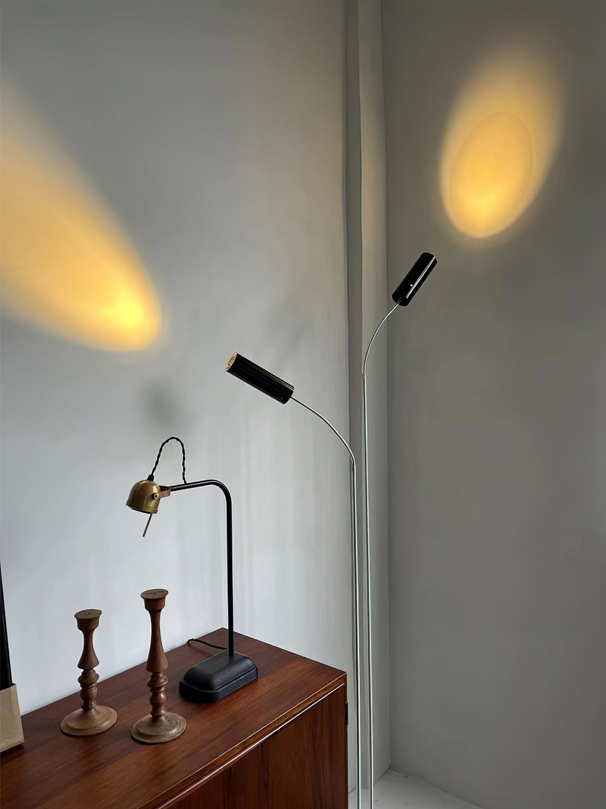 Telum minimalistisch Zwart vloerlamp
