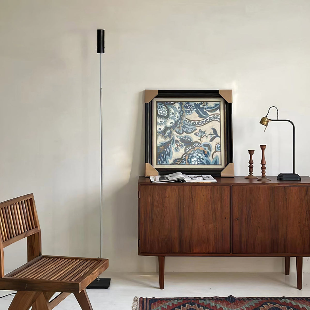 Telum minimalistisch Zwart vloerlamp