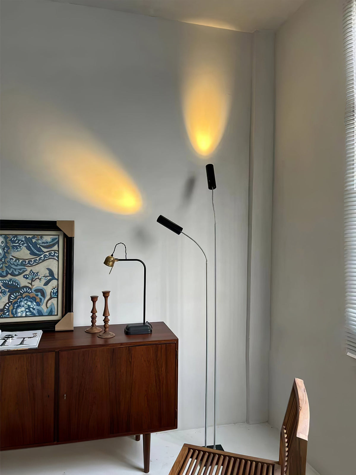 Telum minimalistisch Zwart vloerlamp