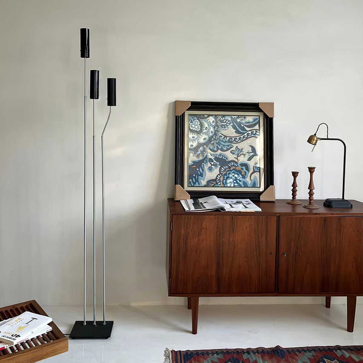 Telum minimalistisch Zwart vloerlamp