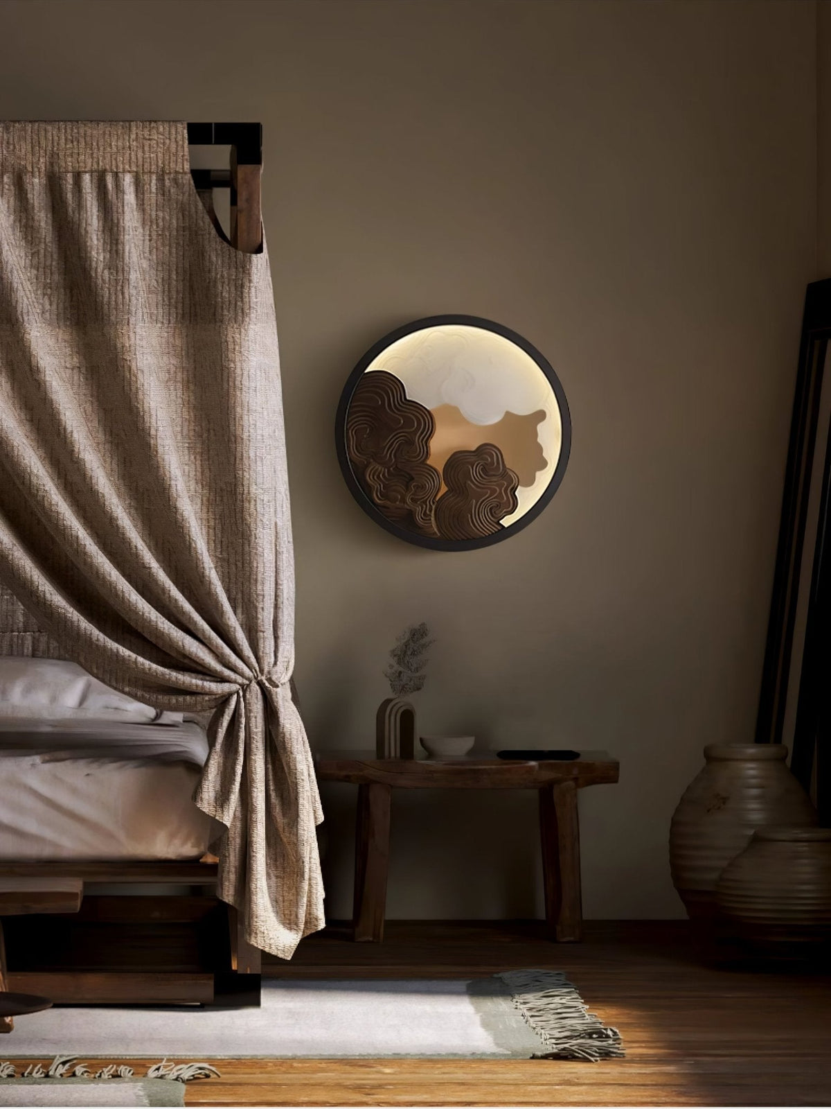 Grayson Moderne wandlamp van hout