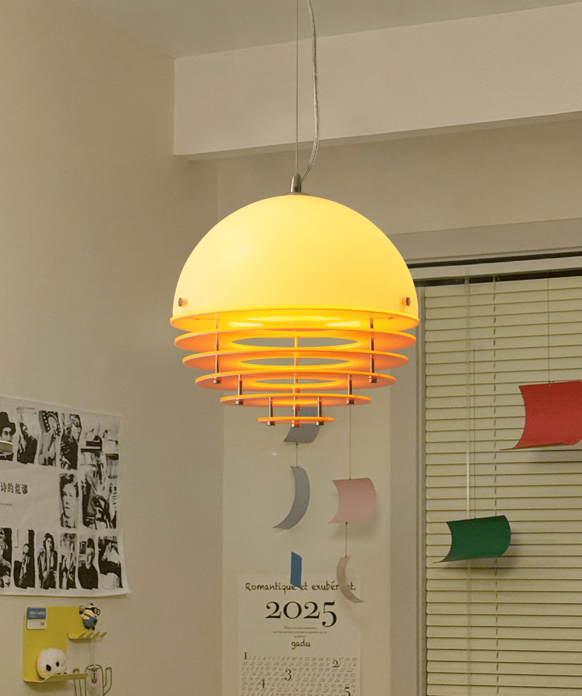 Esme Oranje gelaagde hanglamp