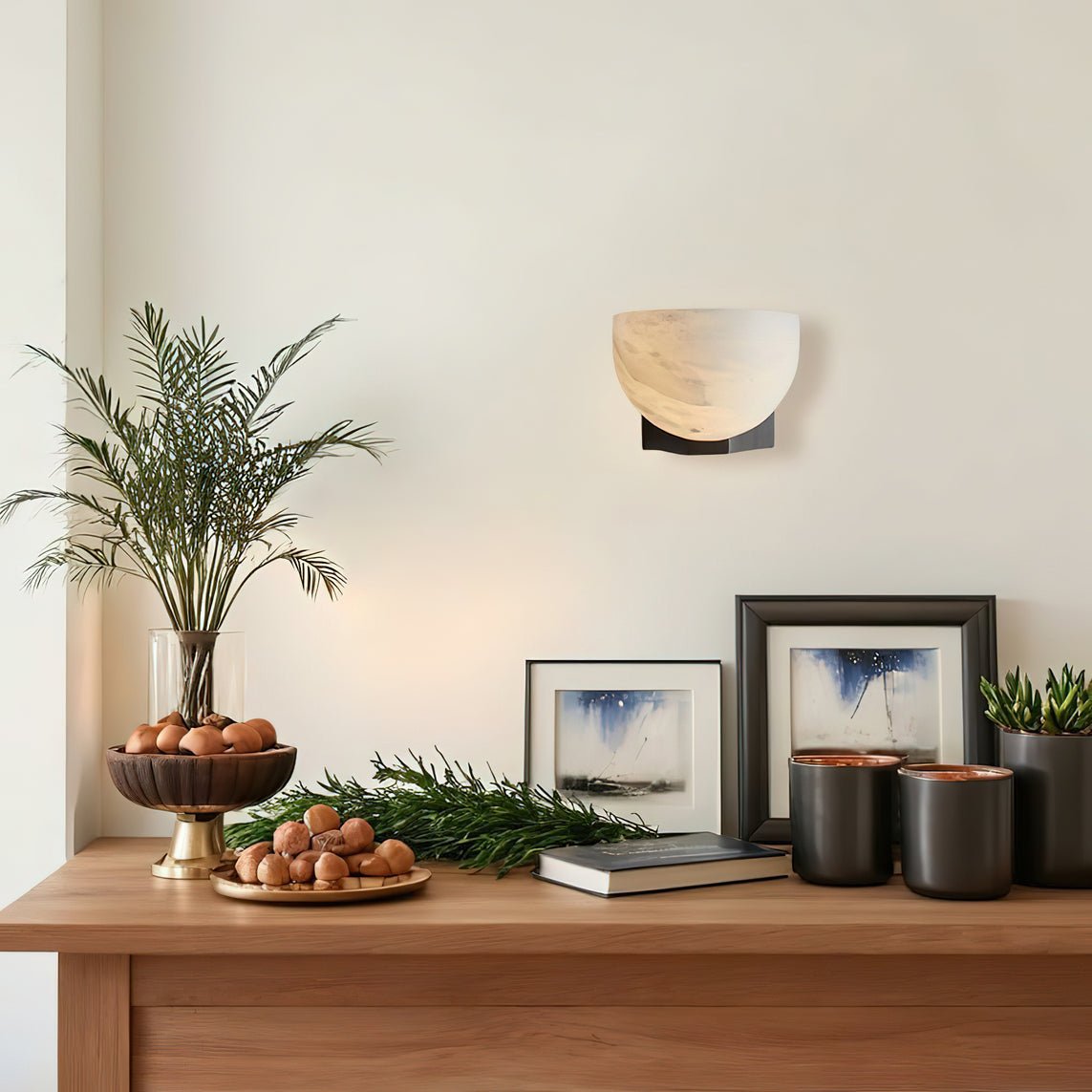 Corvina Bowl albasten wandlamp