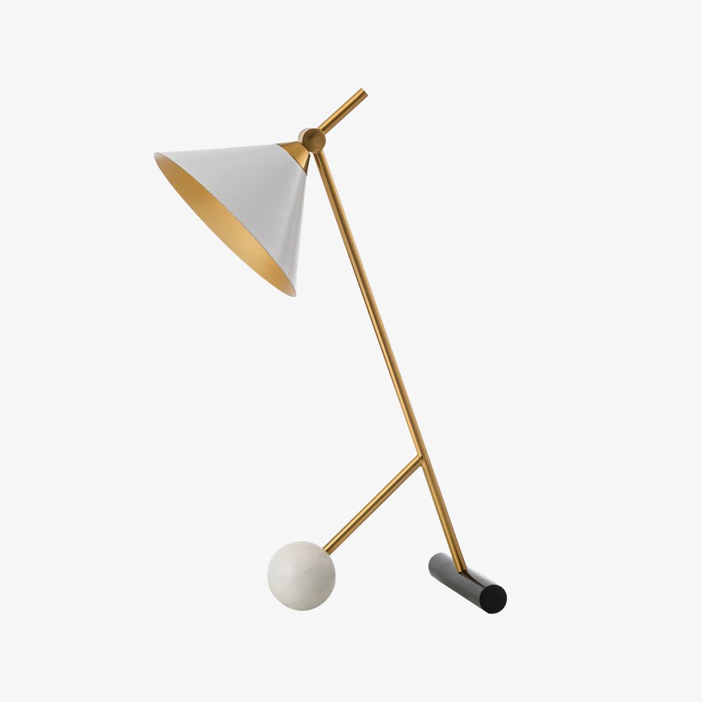 Avelo tafellamp met marmer en geometrisch ontwerp