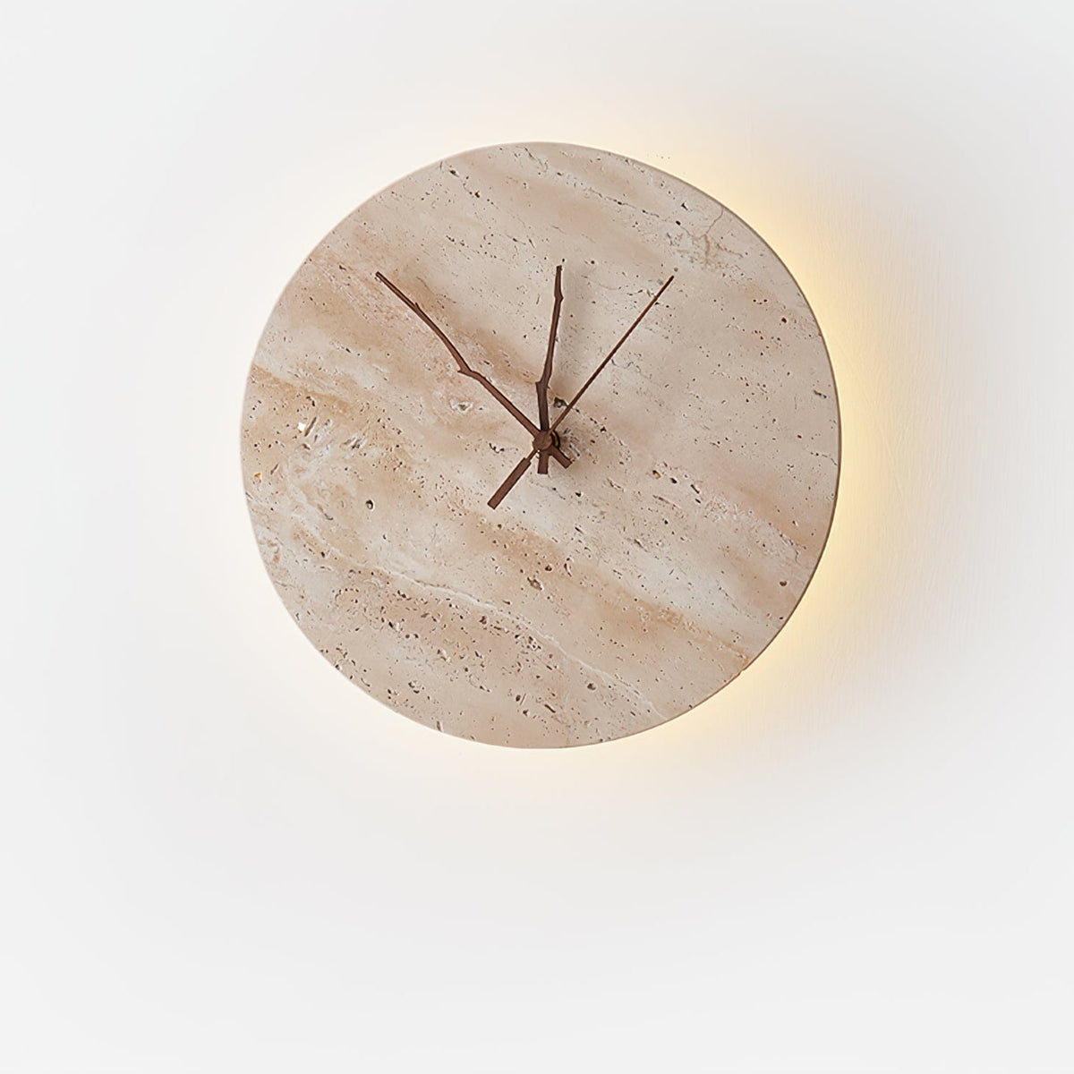 Nororielle minimalistische wandlamp van geel travertin
