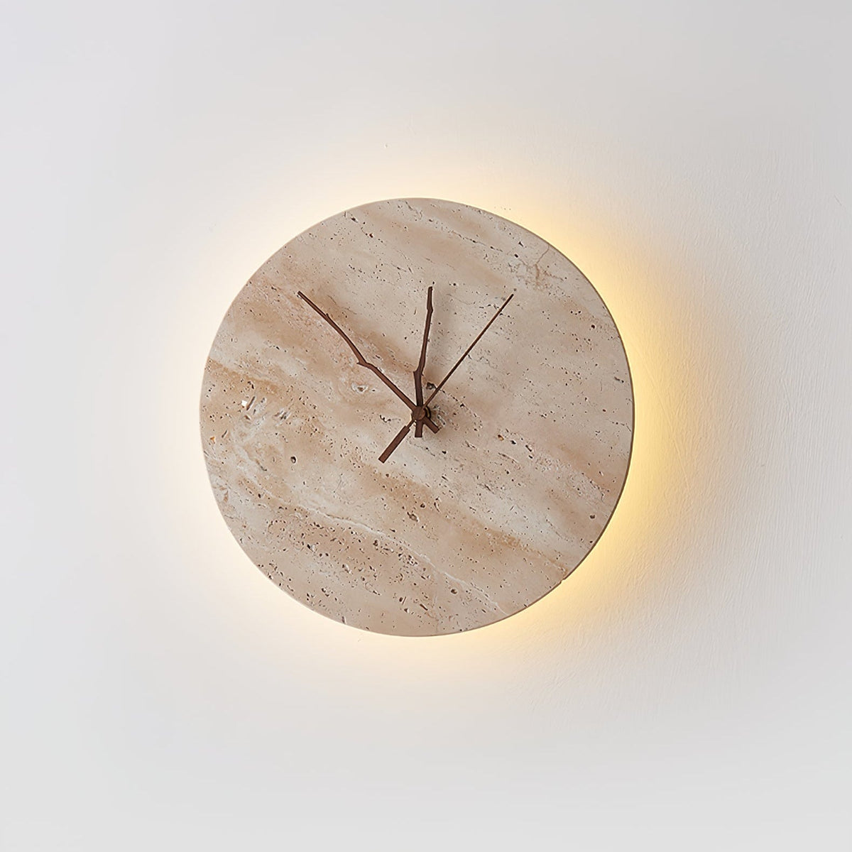 Nororielle minimalistische wandlamp van geel travertin