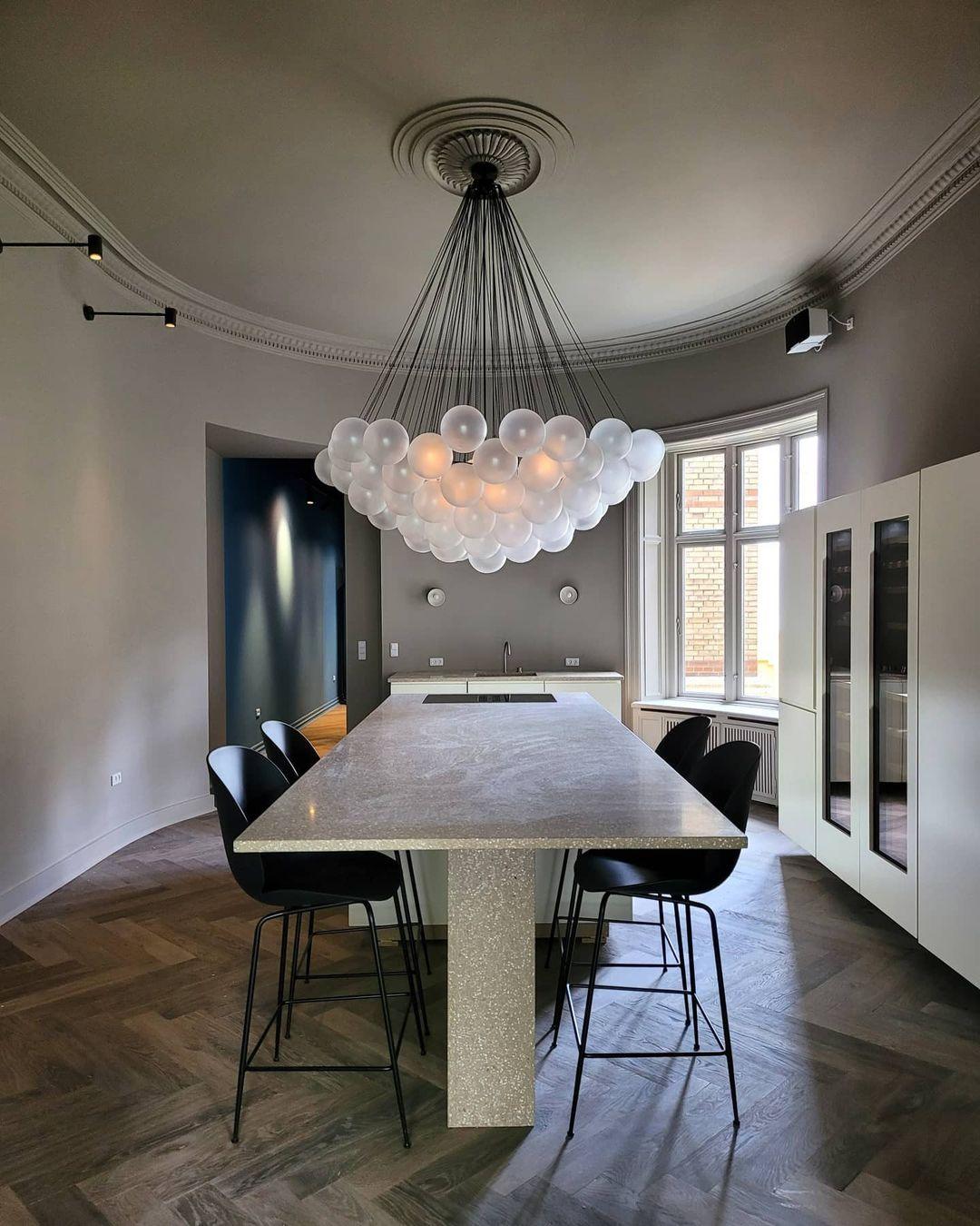 Eiririra Kroonluchter Bubble Matglas