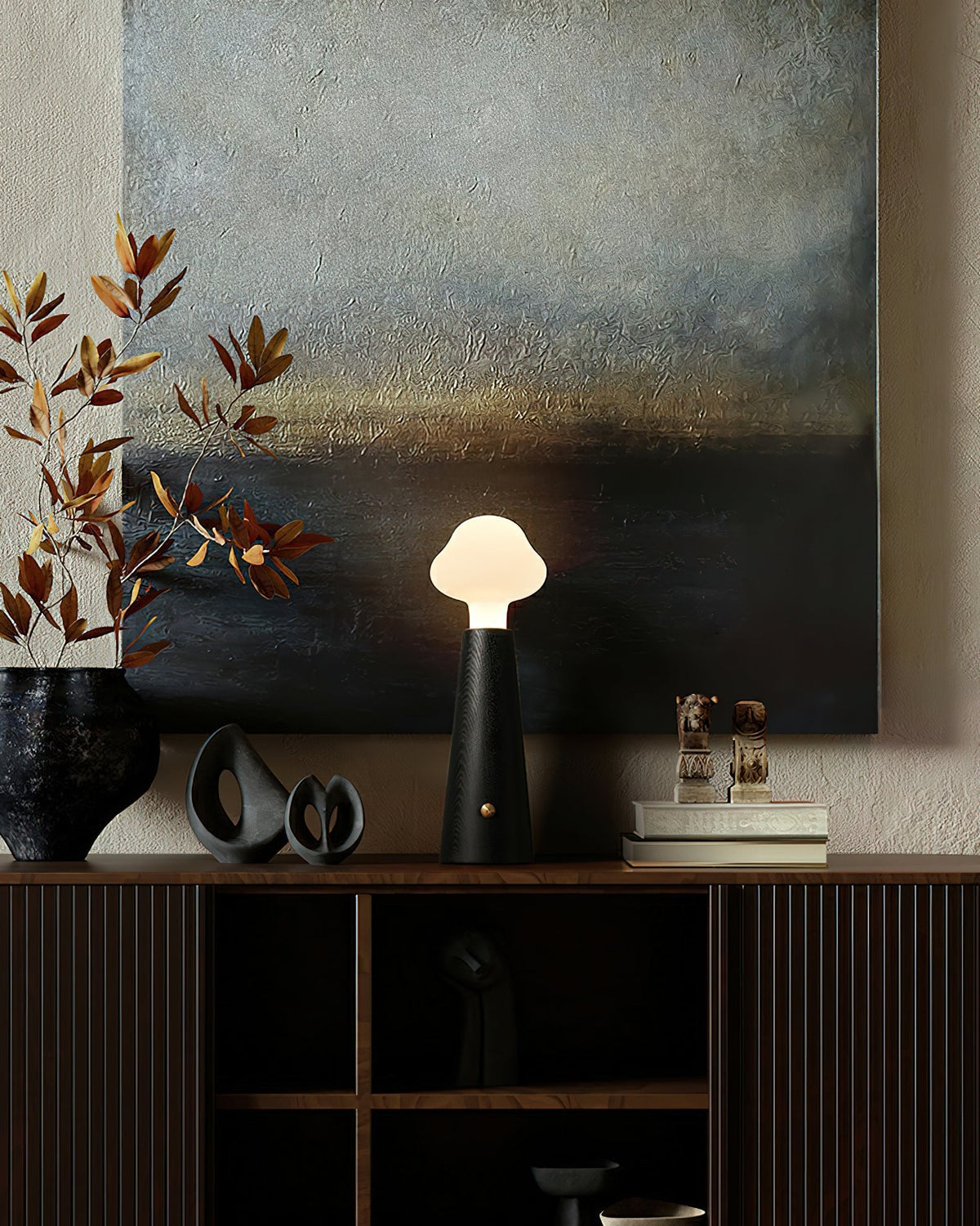 Mushio Houten Wolk tafellamp