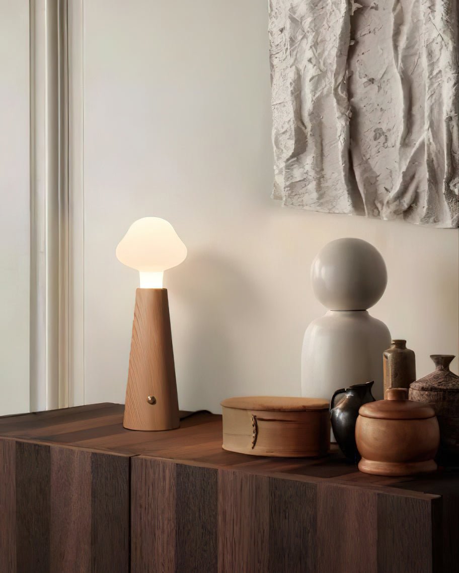 Mushio Houten Wolk tafellamp