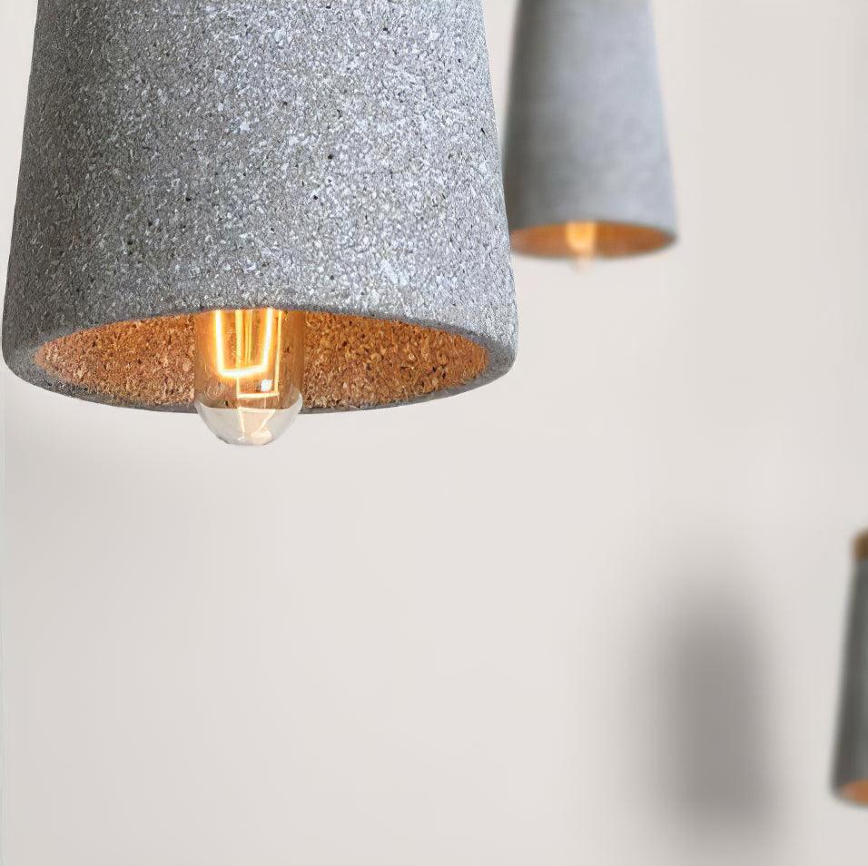 Sylinelia hanglamp van cement en hout