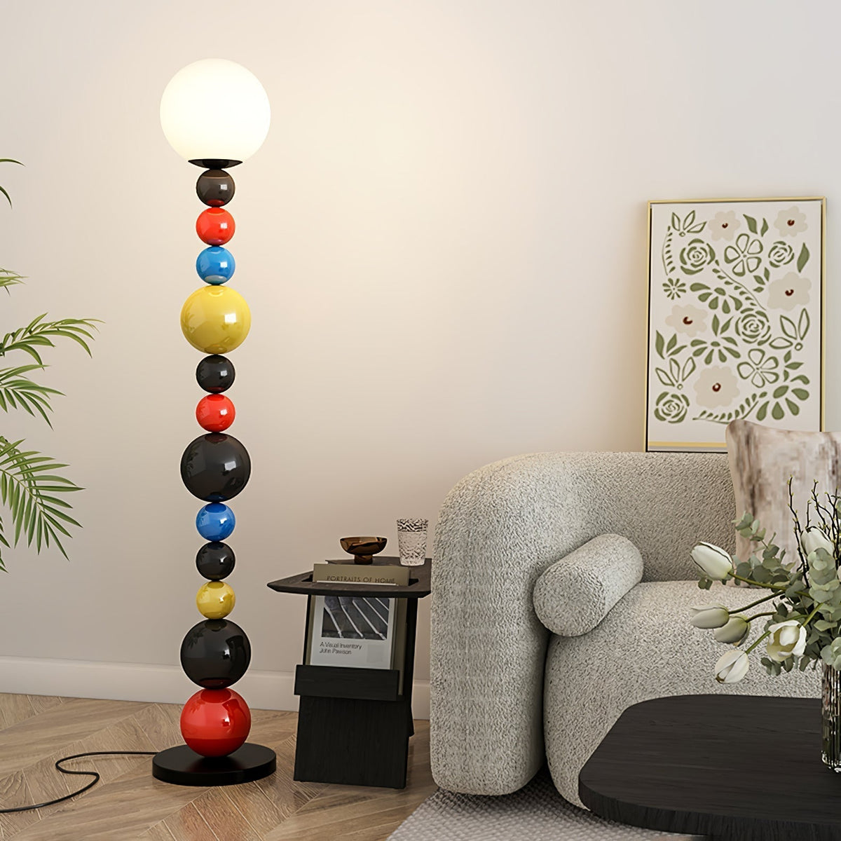 Zoriel Kunstmatige glas vloerlamp