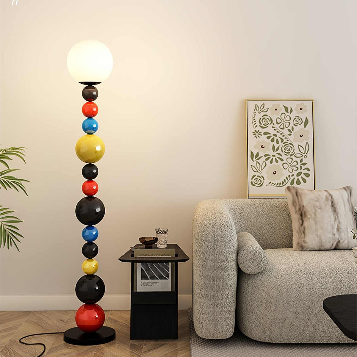 Zoriel Kunstmatige glas vloerlamp