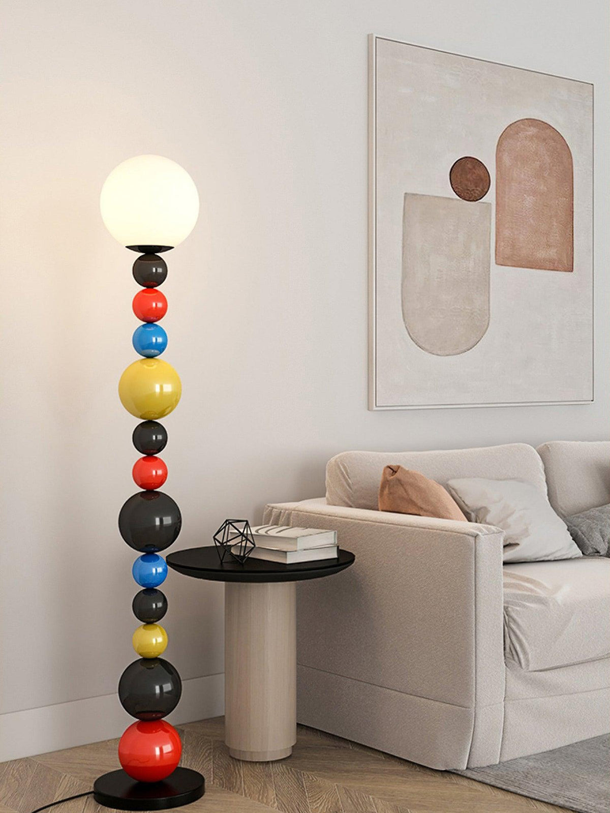 Zoriel Kunstmatige glas vloerlamp