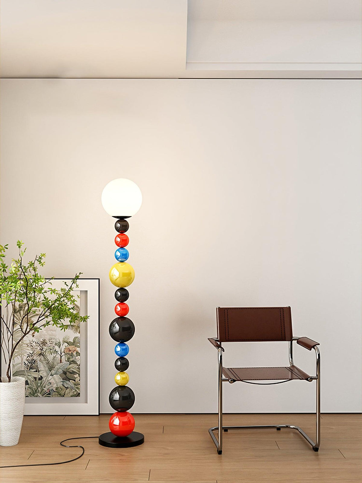Zoriel Kunstmatige glas vloerlamp