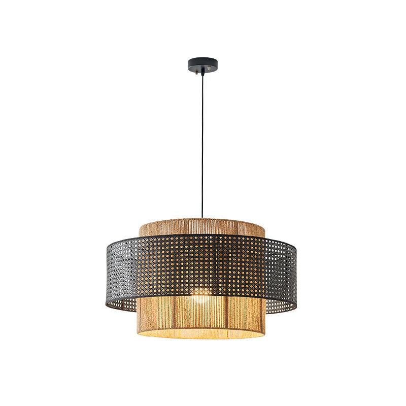 Crigen Concentrische hanglamp van rotan