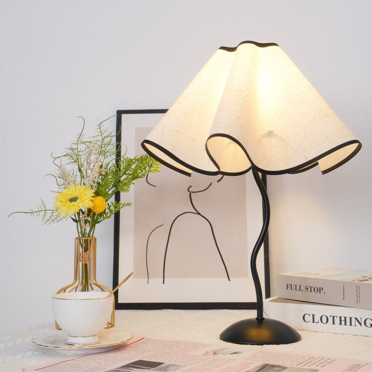 Luminova artistieke tafellamp van textiel