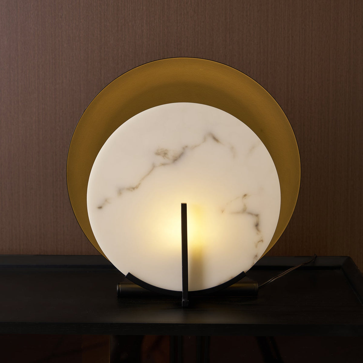 Astix Half Moon albasten tafellamp