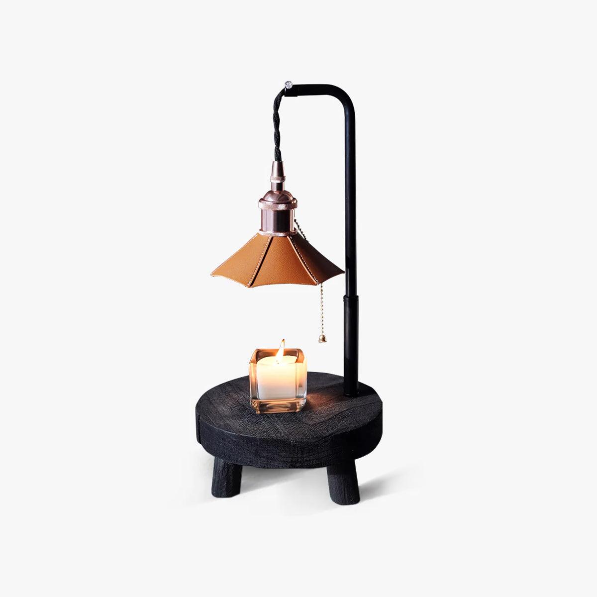 Christian Moderne tafellamp van hout