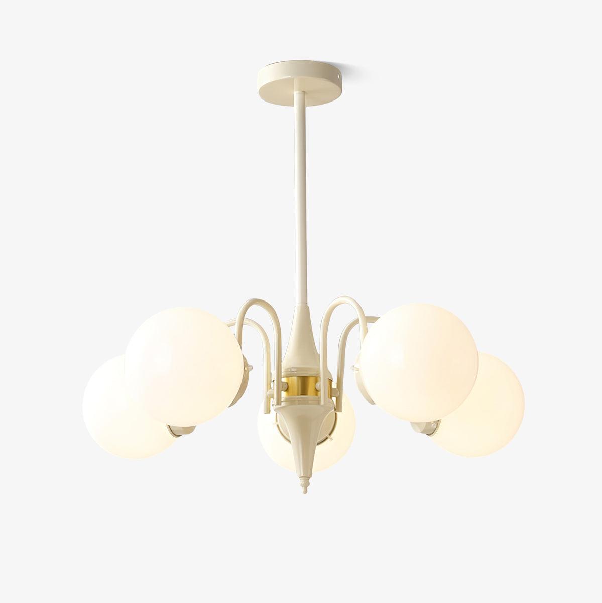 Elauian Kroonluchter bollen Crème Modern