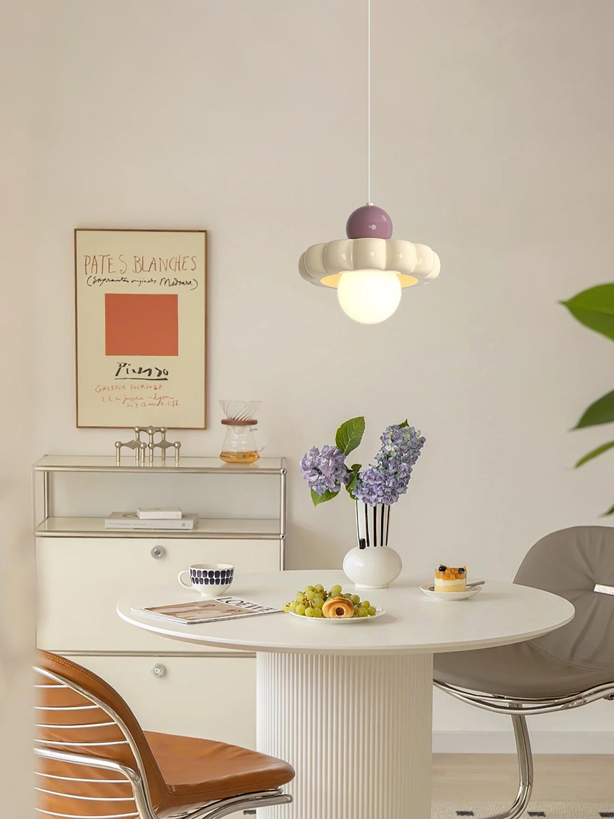 Kai Moderne hanglamp met melkkoffie en koffiekleurige afwerking